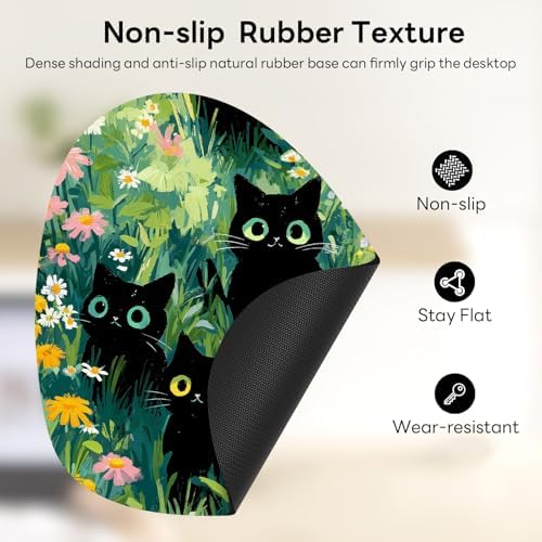 Water Drop Mouse Pad 7.3x8in Non-Slip for Laptop, Ink Marble