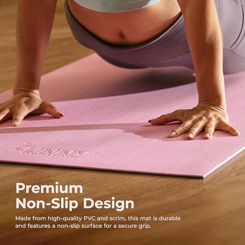 Sunny Health & Fitness Exercise Yoga Mats - Non-Slip Support for Home & Gym