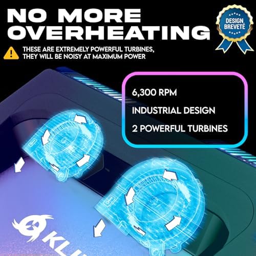 Everest Plus Laptop Cooling Pad, Turbo-Fan Up to 6300 RPM, USB DC 2 Modes