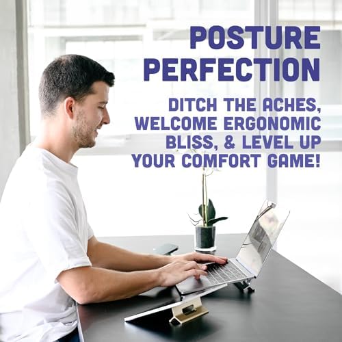 Steepy Portable Laptop Stand for Desk Adjustable Height, 13-17 Inch Devices