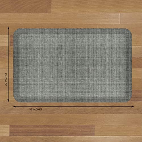 NewLife by GelPro Decorative Foam Floor Mat, 20" x 32", Tweed Grey Goose