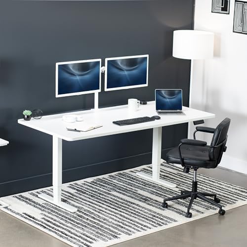 VIVO White 71 x 36 in Standing Desk, DESK-KIT-2W7W-36