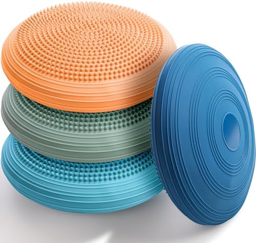 Libima 4 Pcs Wiggle Seat Inflated Wobble Cushion for Kids