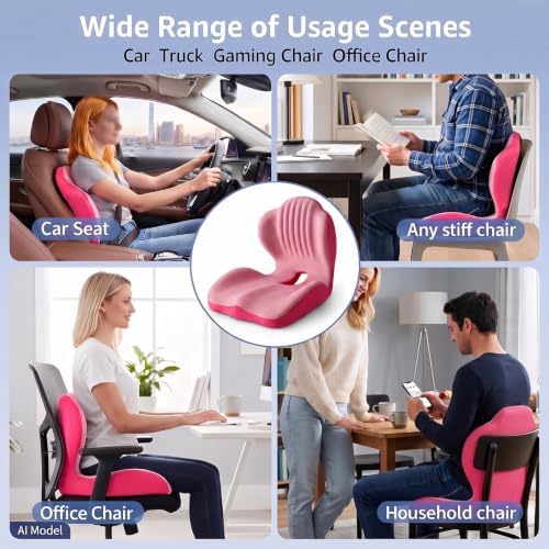 Ergonomic Memory Foam Seat Cushion with Back Support