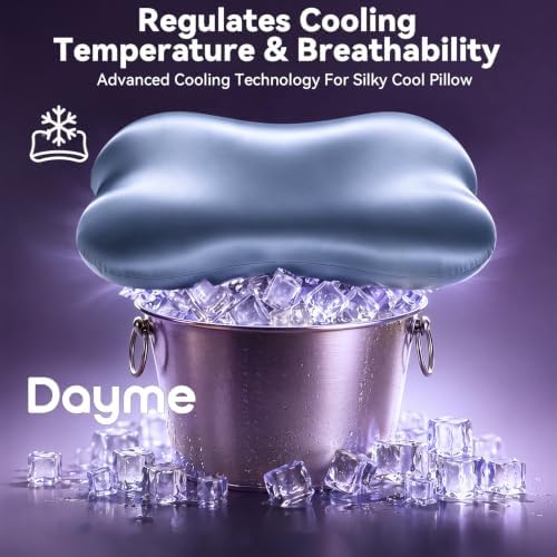 Dayme Cooling Cervical Neck Pillow – Contour Memory Foam Pillow, Blue