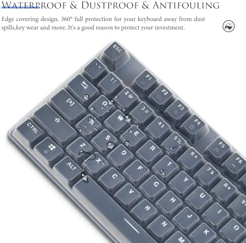 Keyboard Cover Skin for Logitech K845 Mechanical Illuminated Keyboard, Logitech K845 Keyboard Protector Accessories,Ultra Thin Desktop PC Silicone Keyboard Cover-Clear