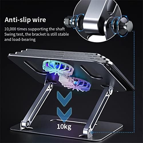 Foldable Laptop Cooling Stand Desk Fan Adjustable Base Aluminum for