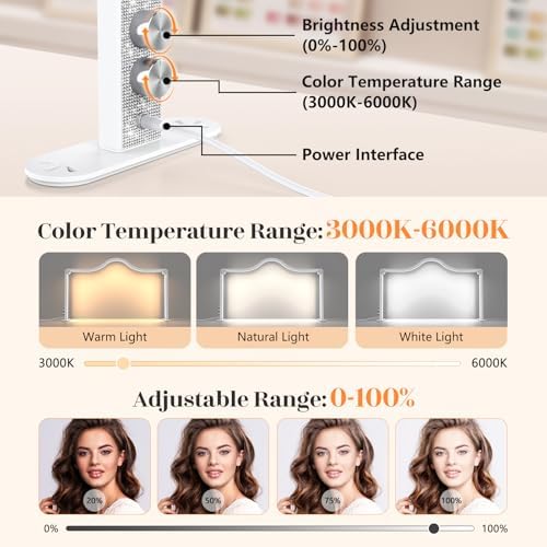 Yokilly Arc Half Moon Light: 34" Shadow-Free Large Nail Light for Desk