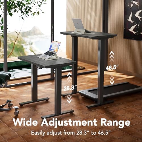 HUANUO 63x28 Inch Electric Standing Desk, Height Adjustable, Grey