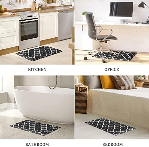 WISELIFE Anti Fatigue Mats for Kitchen Floor, 17.3" x 28", 4/5 Inch, Black