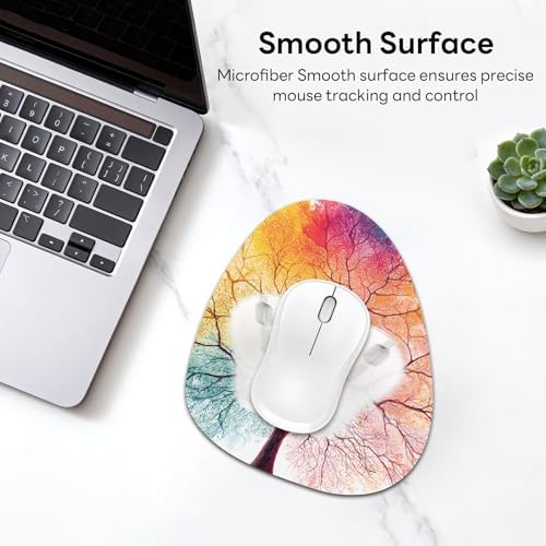 Water Drop Mouse Pad 7.3x8in Non-Slip for Laptop, Black Cats