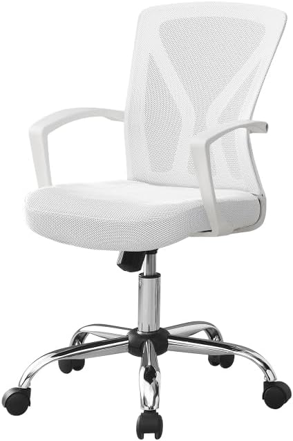 Ergonomic Office Chair with Breathable Polyester Mesh Back, Adjustable Height & Swivel Seat, Supportive Lumbar Design for Work from Home or Office Use