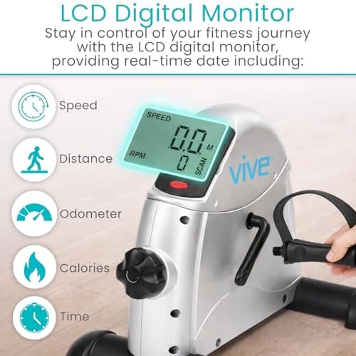 Vive Under Desk Bike Pedal Exerciser - Stationary Exercise Leg Peddler
