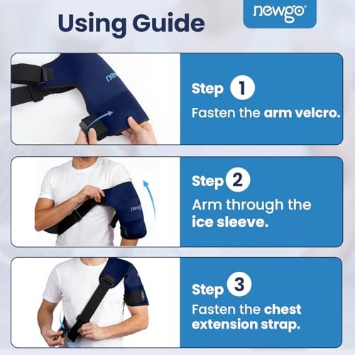 NEWGO Shoulder Ice Pack, FSA Eligible, Darck Blue, XL