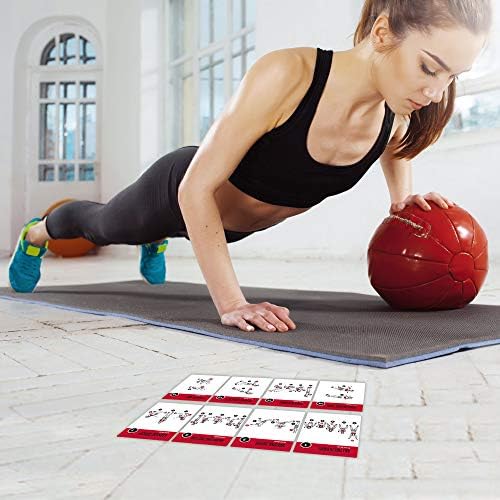 NewMe Fitness Medicine Ball Exercise Cards, Fitness Deck for Women and Men
