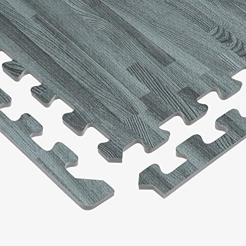 Forest Floor Farmhouse 3/8 Inch Thick Printed Foam Tiles, Premium Wood Grain Interlocking Foam Floor Mats, Anti-Fatigue Flooring – Stylish Flooring Solution
