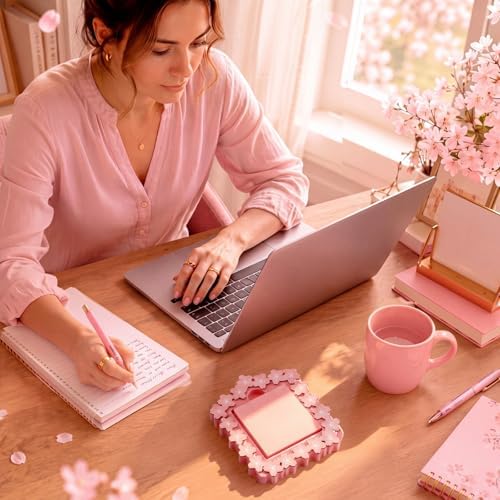 Cherry Blossom Sticky Note Holder Large for 3 x 3 Sticky Notes