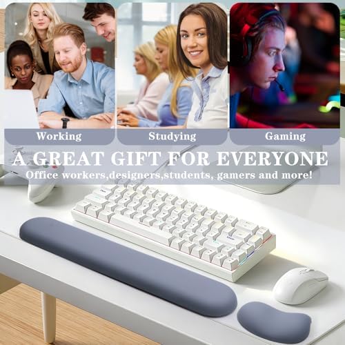 Ergonomic Wrist Rest for Computer Keyboard and Mouse Set with Wrist Support