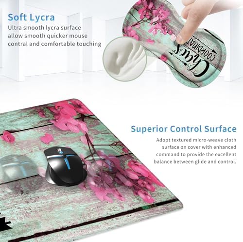 Large Gaming Mouse Pad + Wrist Rest + Coffee Coaster, Extended Waterproof Desk Mat with Stitched Edge 31.5"x11.8", Non-Slip Keyboard Desk Mat Pad for Office & Home, Quote Chaos Coordinator