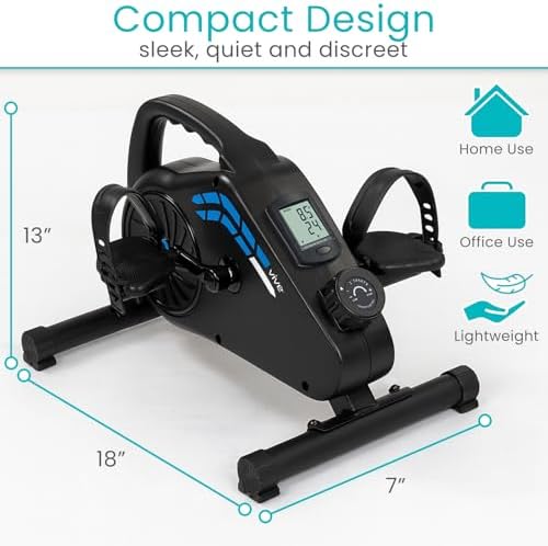 Vive Under Desk Bike Pedal Exerciser - Stationary Exercise Leg Peddler