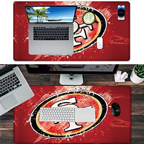 Large Mouse Pad Desk Mat for Home Office, Gaming Mousepad Extended Desk pad - Computer Keyboard Mouse Mat with Non-Slip Base and Stitched Edge Office Desk Organizers and Accessories