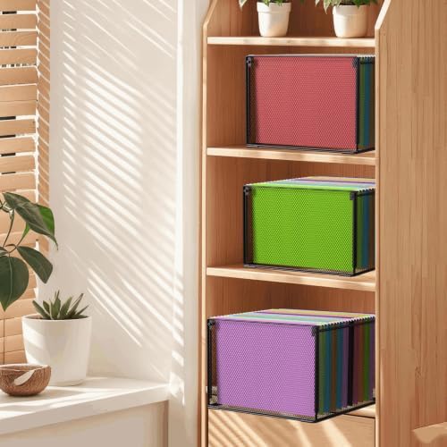 LEKETREE Mesh Hanging File Organizer Box for Desk, Black 1 Pack