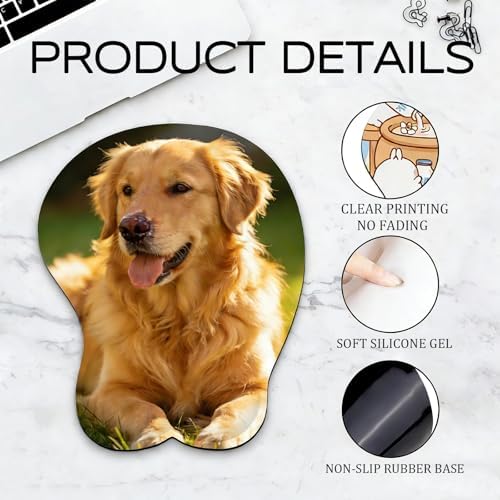 Custom Mouse Pad with Wrist Rest,Personalized Photo Ergonomic Mouse Pad
