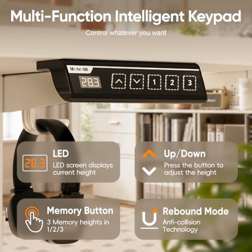 Monomi Large Electric Standing Desk 71“x31.5“ Height Adjustable,White