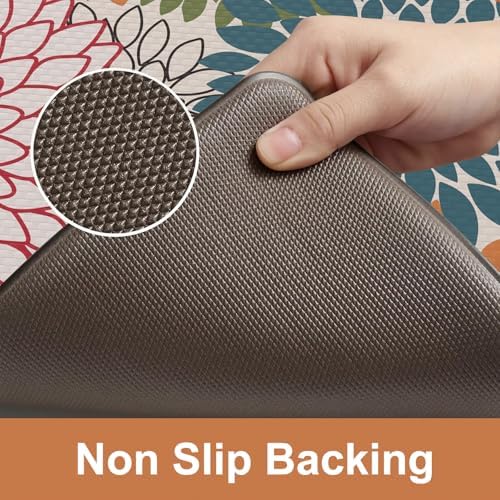 KIMODE Half Circle Anti Fatigue Mats for Kitchen Floor Rug Sets of 3