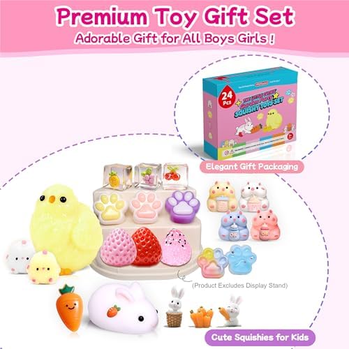 24Pack Taba Squishy Toys kit for Kids- Fidget Squeeze Toys Squishy Fun Box