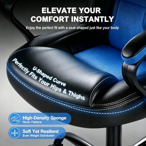 3 IN 1 Gaming Office Study Chair, Breathable Mesh Back Computer Desk Chair
