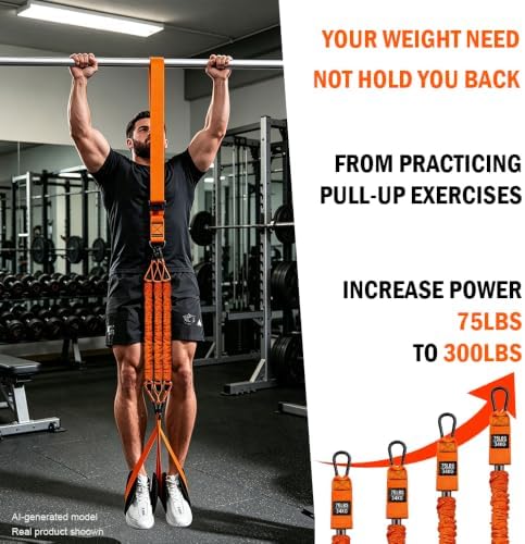 Pull Up Assistance Bands, Resistance Bands Set with Handles for Men Women, Workout & Exercise Bands, 5-Level Elastic Bands for Working Out, Stretch Bands for Home Gym, Stretching & Physical Therapy