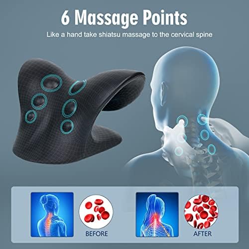ComfortLife Neck Stretcher for Pain Relief, Neck and Shoulder Relaxer Cervical Traction Device Pillow for Muscle Relax and TMJ Pain Relief(Black)