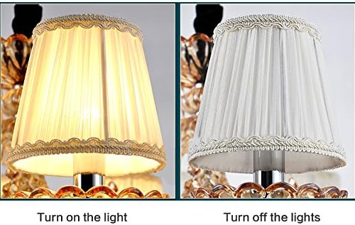 Fuloon Small Lamp Shades Clip on Bulb, Modern European Style Mini Lamp Shades for Chandelier, French Country White Chandelier Lampshades, 3.5x4.3x4.9 in, 6 Pack (Chiffon White)