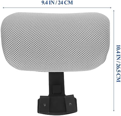 Computer Chair Headrest Attachment Adjustable Black for Office Work