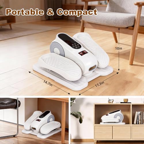Under Desk Elliptical 12 Gear Adjustable Leg Exerciser for Seniors