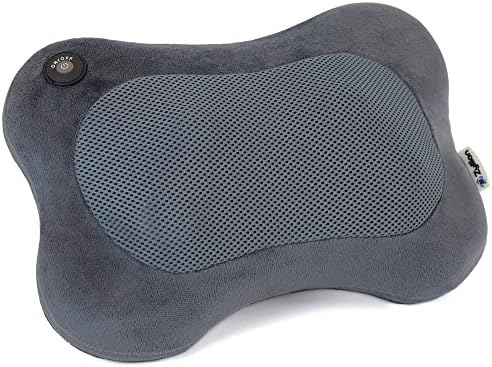 Zyllion ZMA-13 Back and Neck Massager with Heat for Pain Relief, Slate
