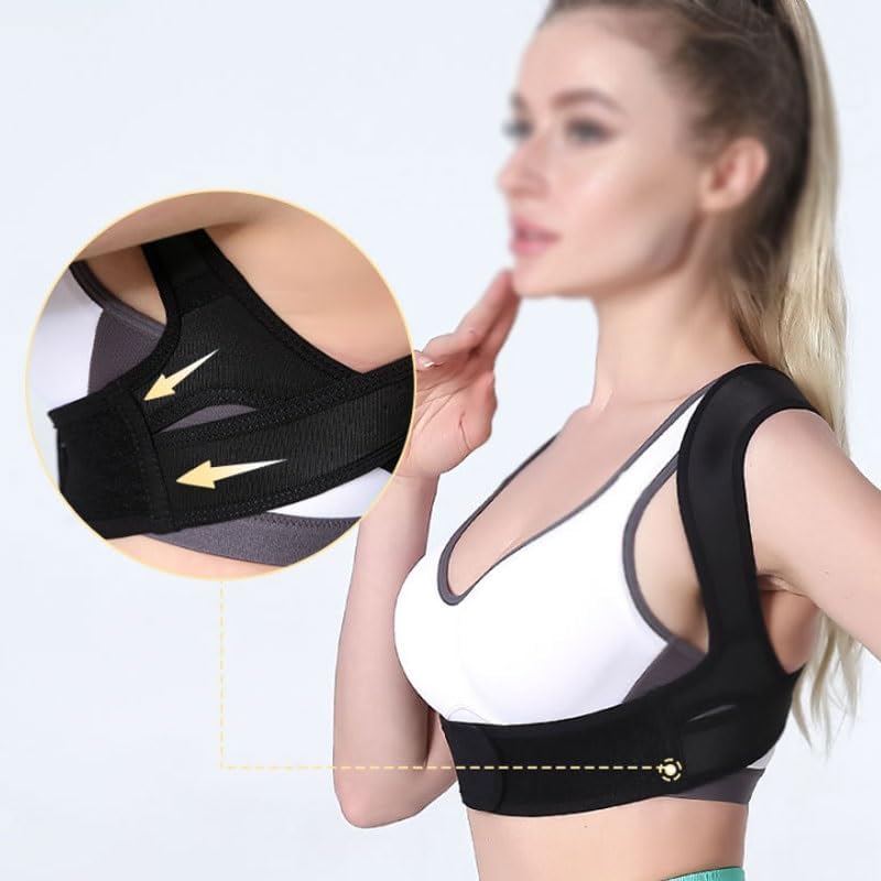 The Posture Correction Belt with Shoulder Opening Is Invisible Can Prevent Hunchback (D,XL)