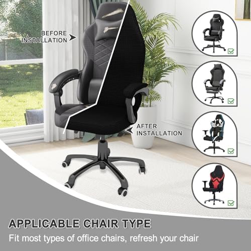 Gaming Chair Cover Game Chair Seat Cover for Reclining Racing Chair, Black