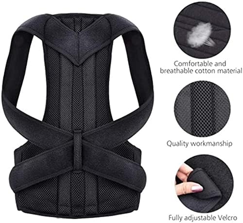 S-5XL Plus Size Posture Corrector For Women Men Back Support Belt Hunchback Correction Therapy-Belt Pain Relief For Herniated Disc Sciatica Scoliosis (Color : Black, Size : XXXL/XXX-Large)