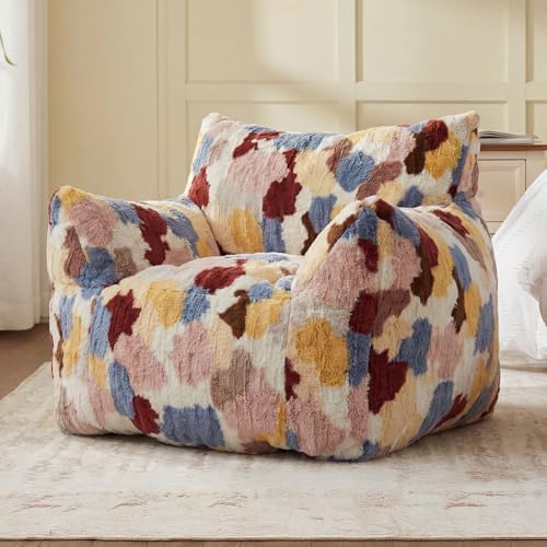 Achicsofar Bean Bag Chair for Adults Teens, Comfy Faux Fur Beanbag Armchair