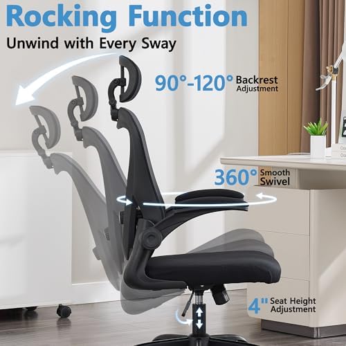 Office Chair, Ergonomic Computer Desk Chair with 3D Headrest