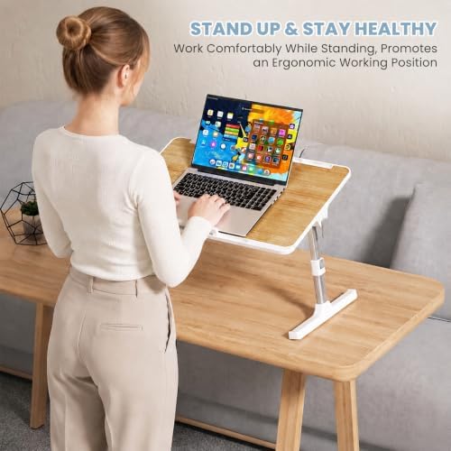 Adjustable Lap Desk, Foldable Laptop Desk for Bed, X-Large Lap Table