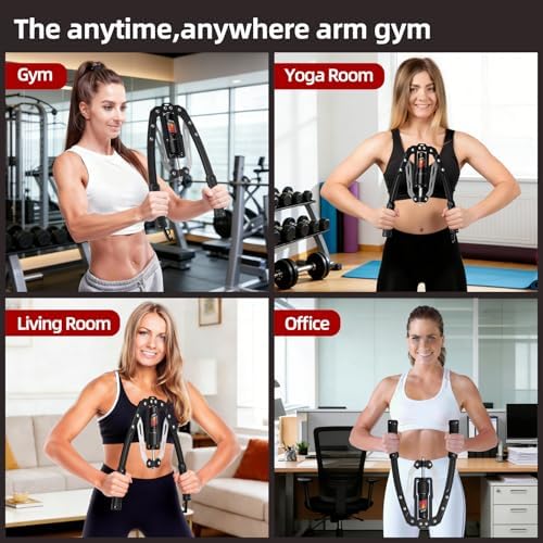 SoftGym Twister Arm Chest Trainer Exerciser Workout Equipment,Adjustable 22-470lbs Hydraulic Power,Home Chest Expander Machine,Home Gym Workout Equipment for Upper Body Strength Training