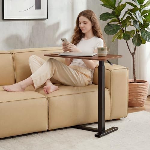 OLIXIS Overbed Table, Bedside Table, Mobile Standing Desk for Apartment
