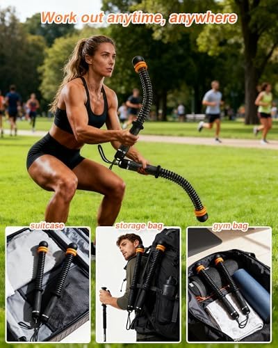 Ropeless Battle Ropes, Adjustable Portable Workout Equipment for Home Gym