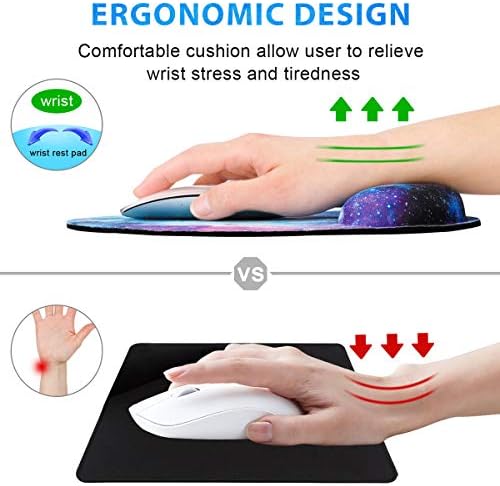 ToLuLu Mouse Pad with Wrist Rest Support, Gel Non-Slip Rubber Base Mousepad