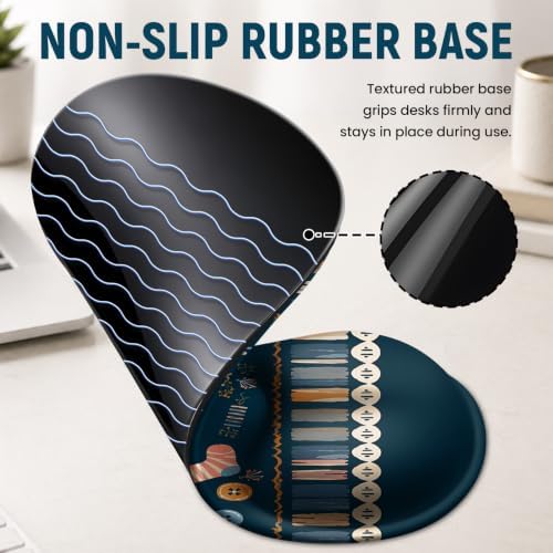 Ergonomic Mouse Pad with Wrist Rest, Gel Wrist Support, Poodle