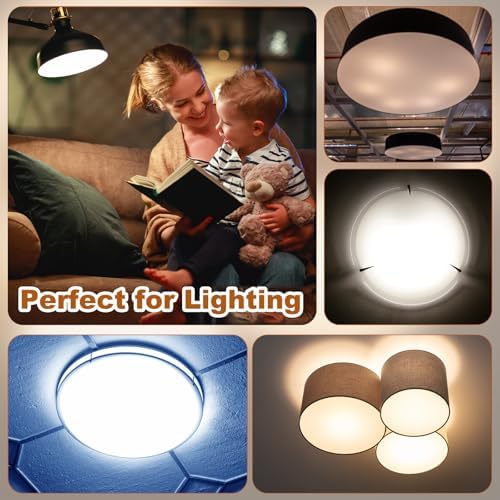 PATIKIL 11.5" Diameter Lampshade Diffuser, 2 Pcs 1.7mm Thick Round Diffuser Sheet for Drum Lampshades, Pendants Light, DIY Light Shield, Translucent White