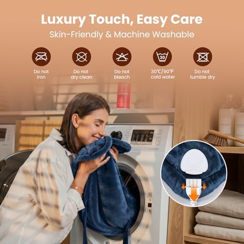 BOB AND BRAD Heating Pad for Neck, Shoulders and Back, FSA Eligible HSA Eligible Electric Heat Pad, Edge-Weighted Design, Fast Heating, ETL Certified, Gift for Women Men 24"x33"